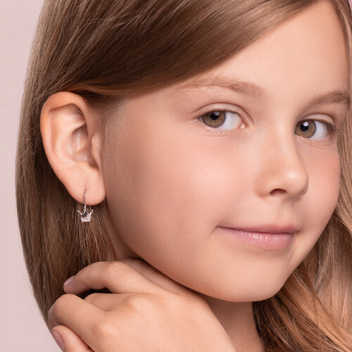 Серьги из серебра с фианитами из серебро — вид 3