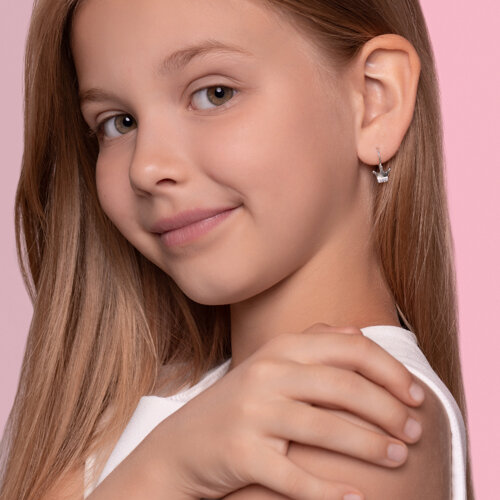 Серьги из серебра с фианитами из серебро — вид 4