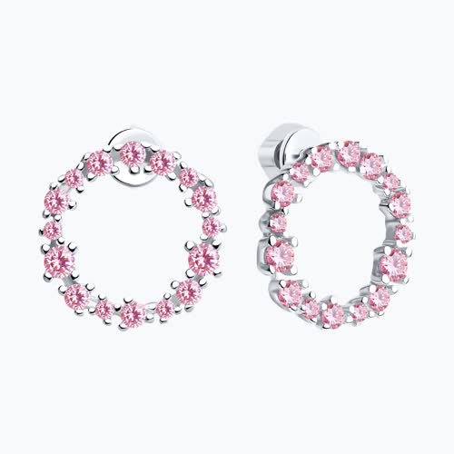 Серьги из серебра с фианитами из серебро — вид 2