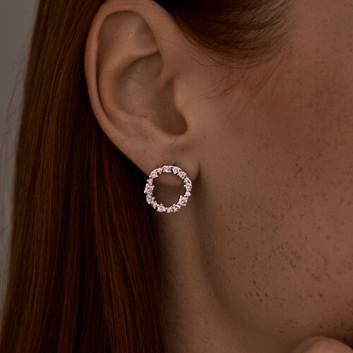 Серьги из серебра с фианитами из серебро — вид 3