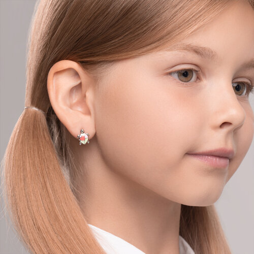 Серьги из серебра с эмалью из серебро — вид 3