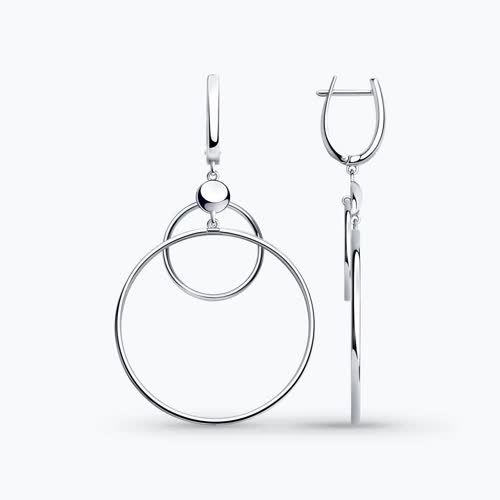 Серьги из серебра - видео на модели