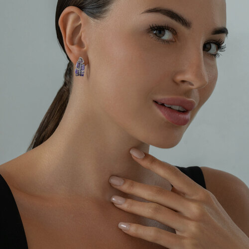 Серьги из серебра с эмалью из серебро — вид 5