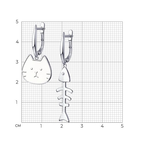 Серьги из серебра с эмалью из серебро — вид 6