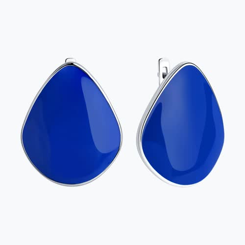 Серьги из серебра с эмалью из серебро — вид 2