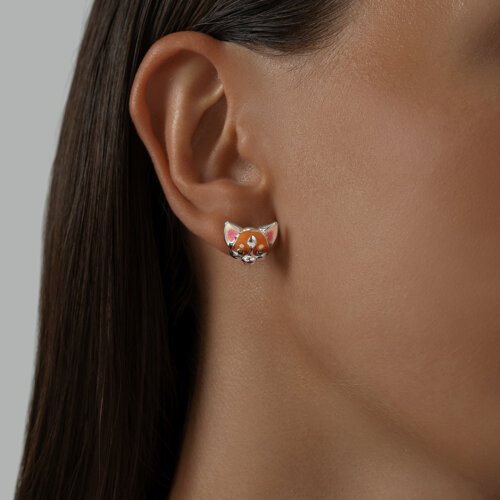 Серьги из серебра с эмалью из серебро — вид 3