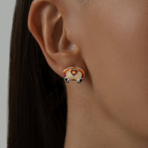 Серьги из серебра с эмалью из серебро — вид 4