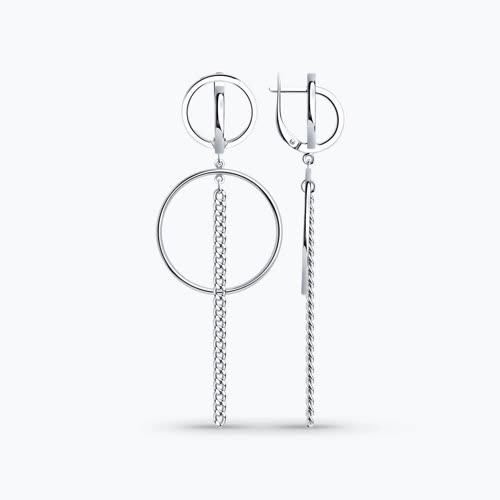 Серьги из серебра - видео на модели