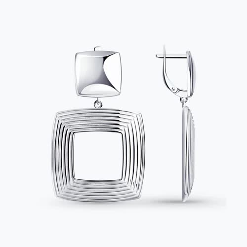 Серьги из серебра - видео на модели