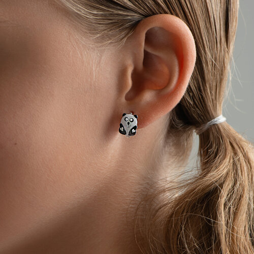 Серьги из серебра с эмалью из серебро — вид 2