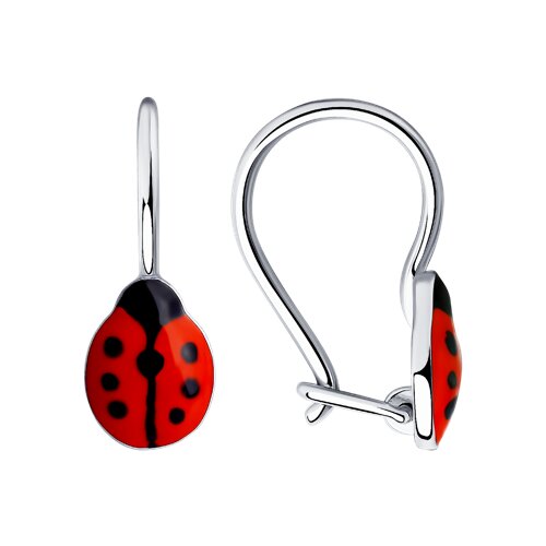 Серьги из серебра с эмалью - видео