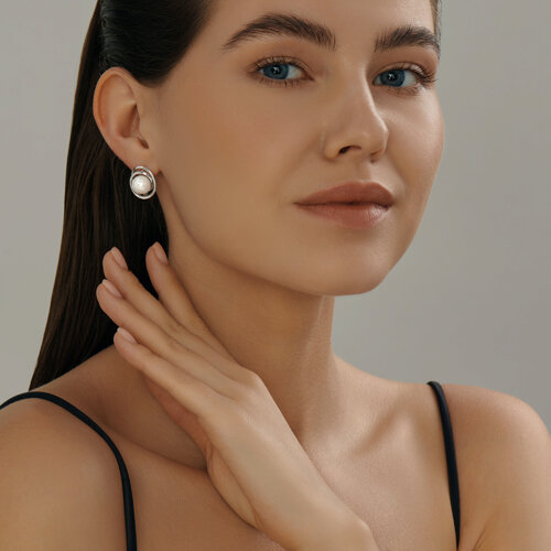 Серьги из серебра с жемчугом из серебро — вид 3