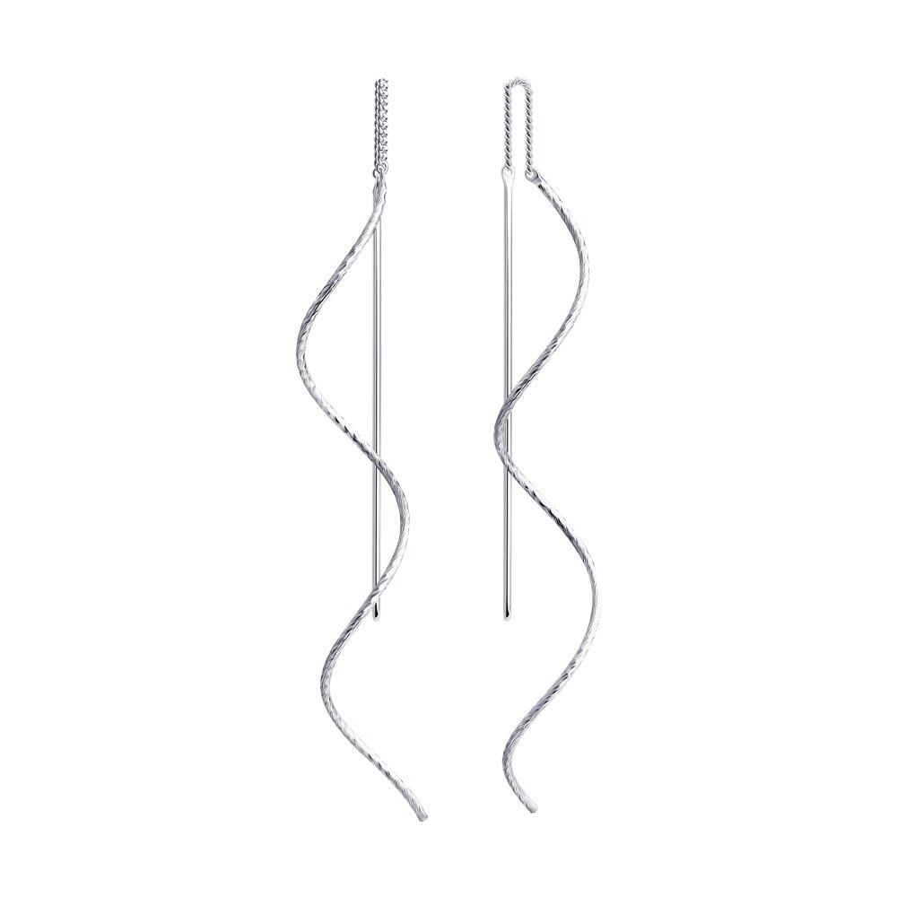 Серьги из серебра - видео на модели