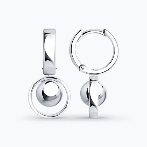 Серьги из серебра - видео на модели