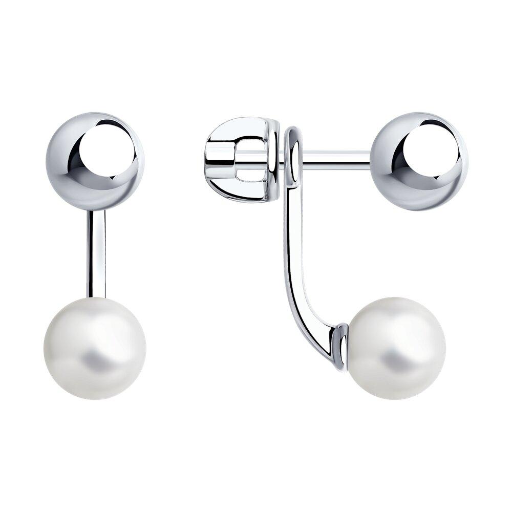 Серьги из серебра с жемчугом - видео на модели