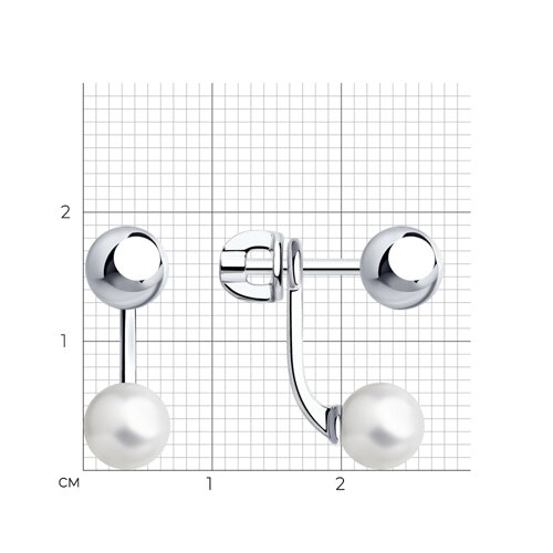 Серьги из серебра с жемчугом из серебро — вид 6