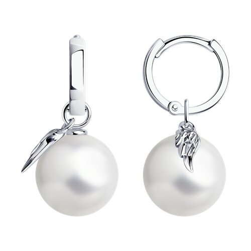 Серьги из серебра с жемчугом - видео на модели