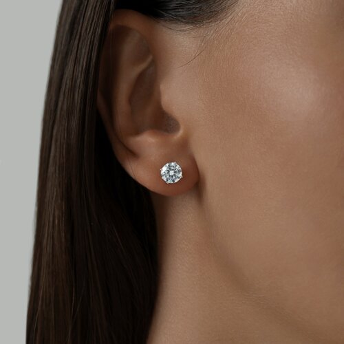 Серьги из серебра с фианитами из серебро — вид 3