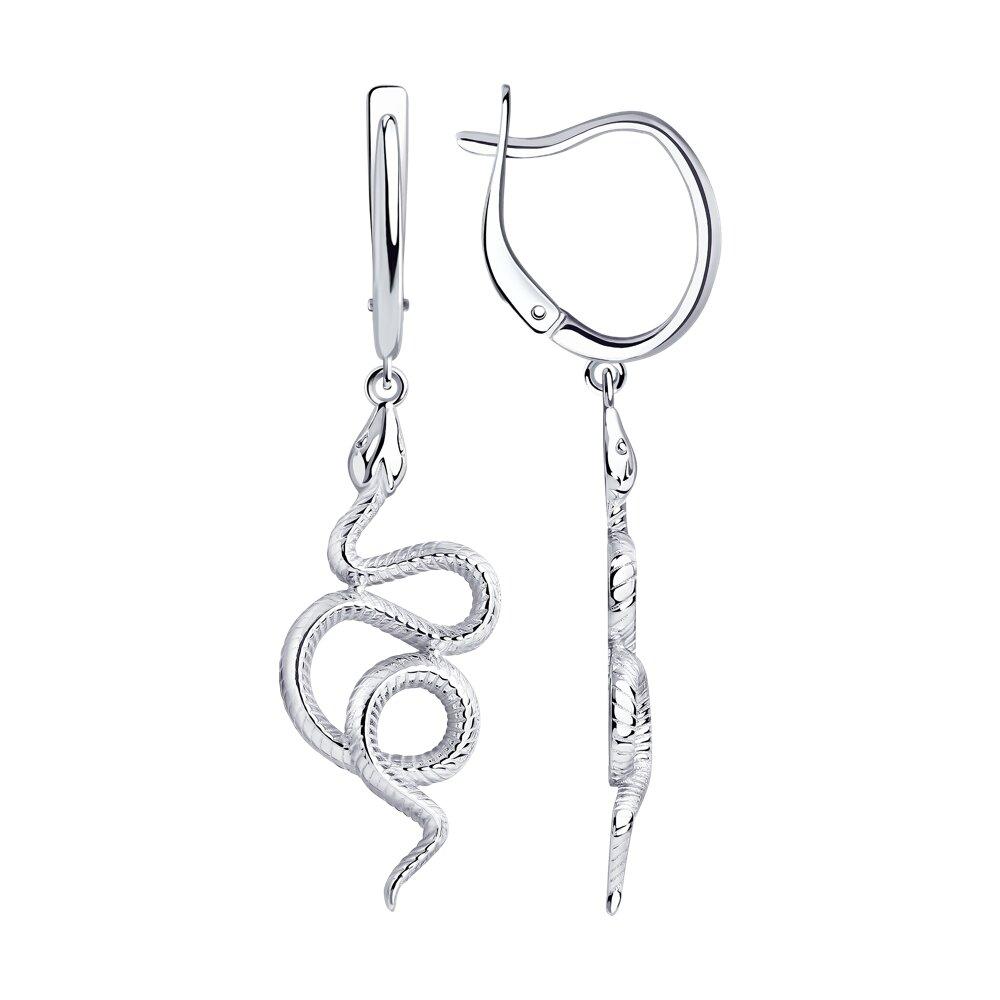 Серьги из серебра - видео на модели