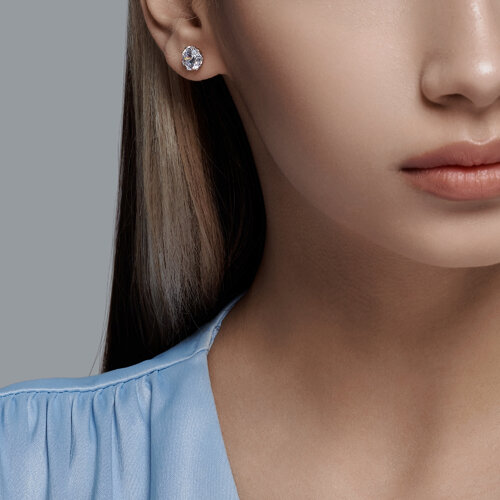 Серьги из серебра с фианитами из серебро — вид 3