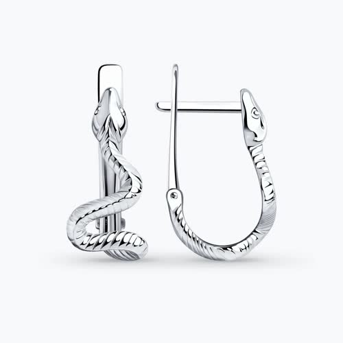 Серьги из серебра - видео на модели