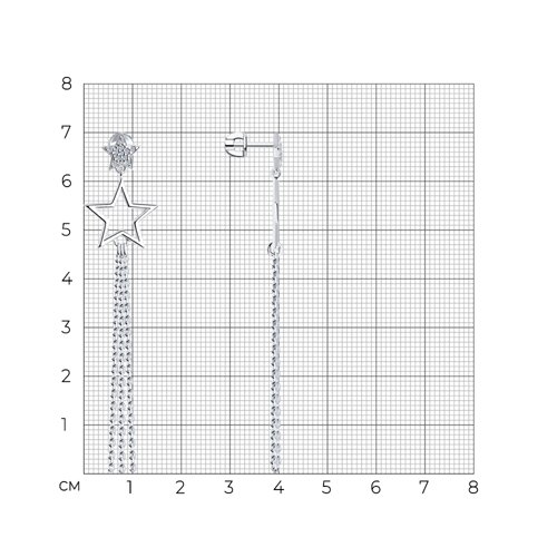 Серьги из серебра с фианитами из серебро — вид 4