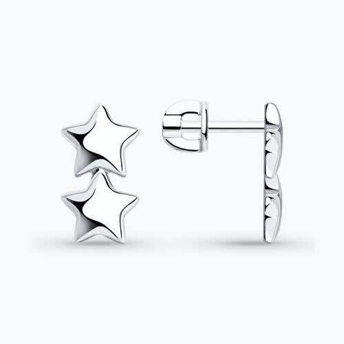 Серьги из серебра - видео на модели