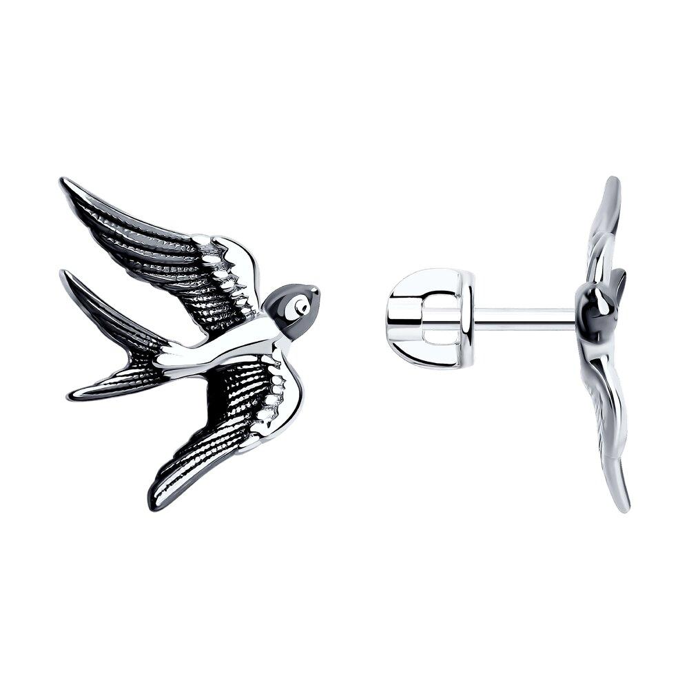 Серьги из серебра - видео на модели