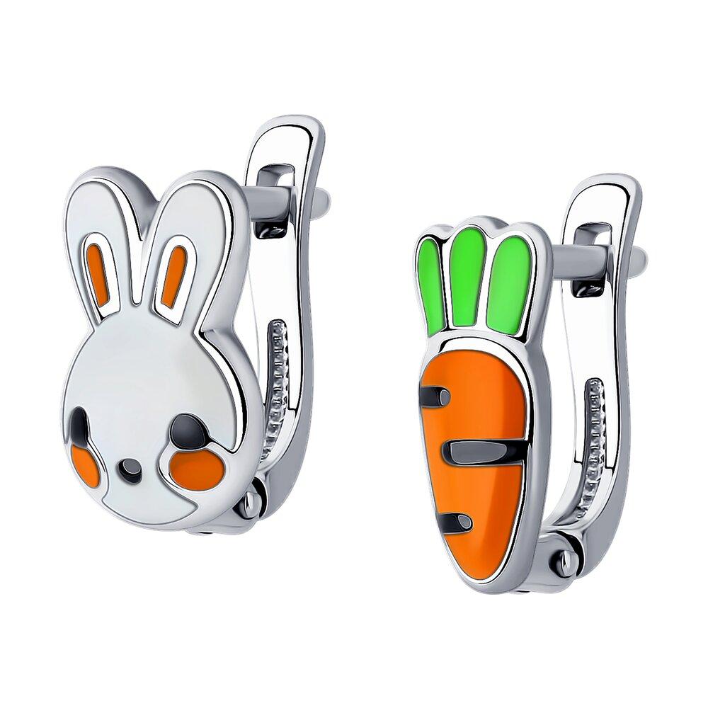 Серьги из серебра с эмалью - видео на модели