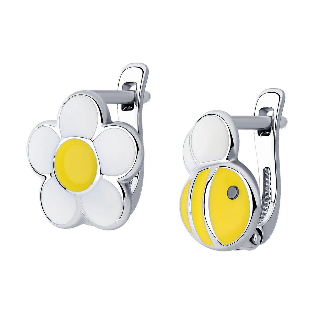 Серьги из серебра с эмалью - видео на модели