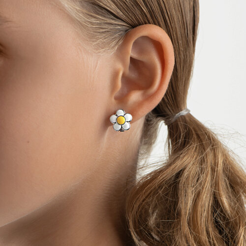 Серьги из серебра с эмалью из серебро — вид 2