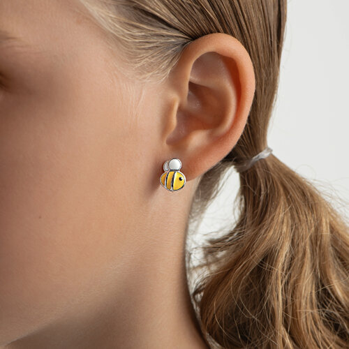 Серьги из серебра с эмалью из серебро — вид 3