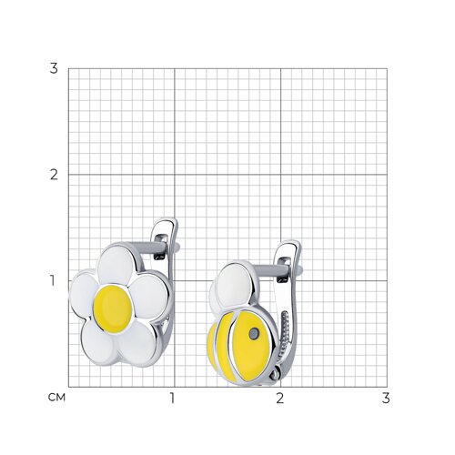 Серьги из серебра с эмалью из серебро — вид 4