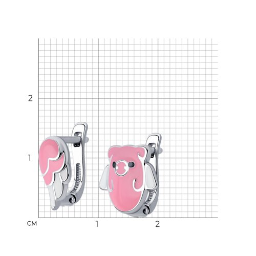 Серьги из серебра с эмалью из серебро — вид 4