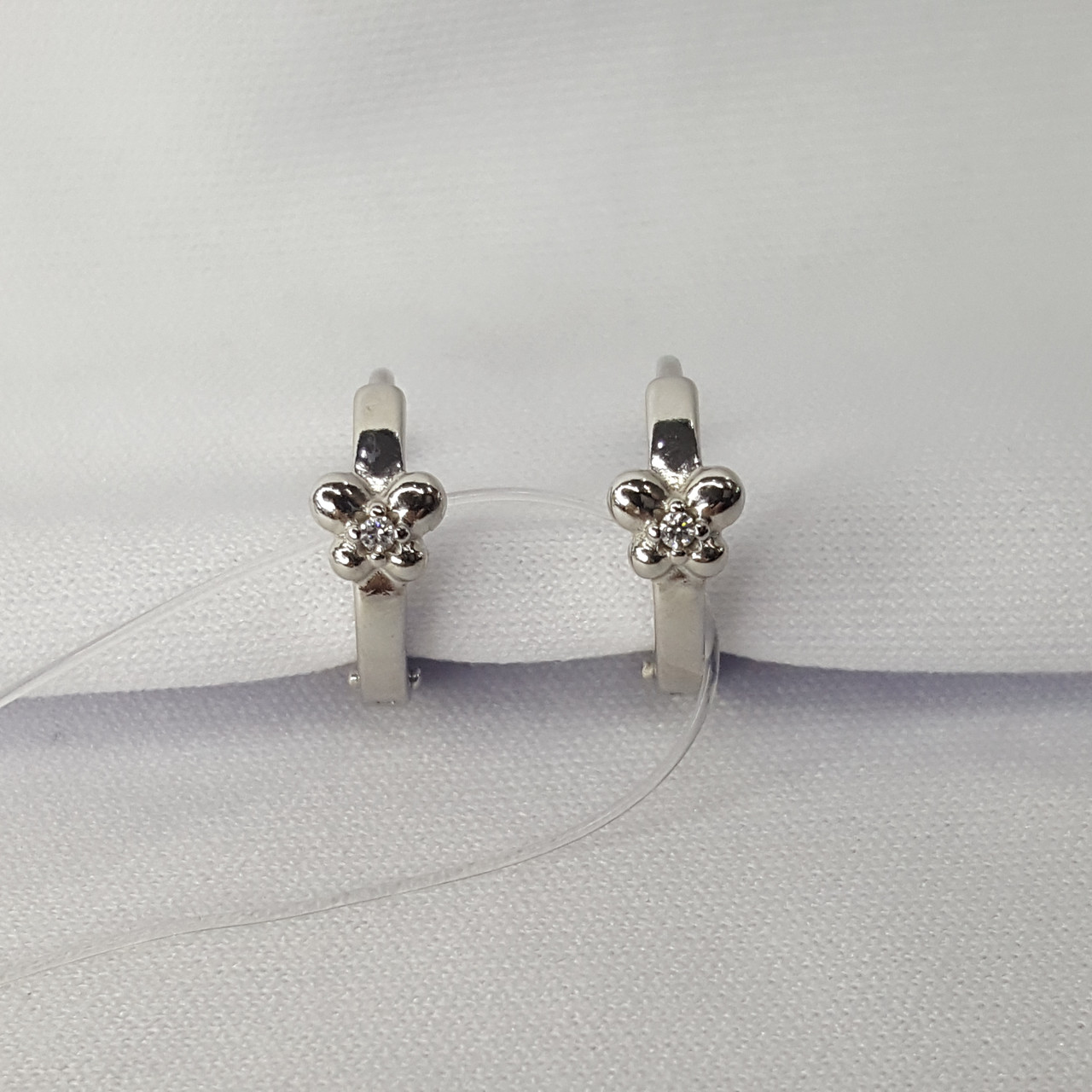 Серьги из серебра с фианитами, 13 400 тг