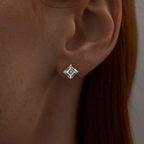 Серьги из серебра с фианитами из серебро — вид 3