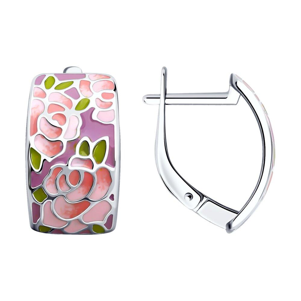 Серьги из серебра с эмалью - видео на модели