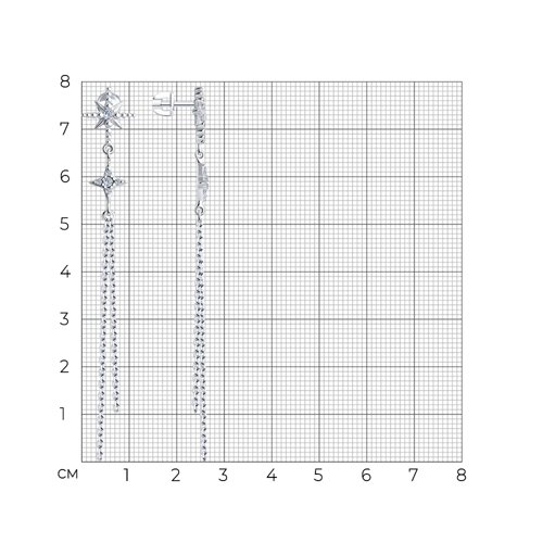 Серьги из серебра с фианитами из серебро — вид 3