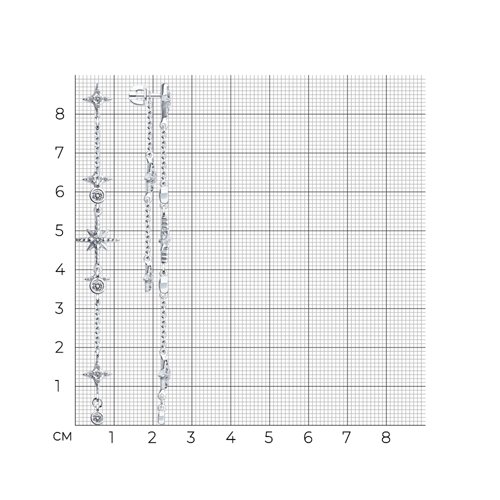 Серьги из серебра с фианитами из серебро — вид 5