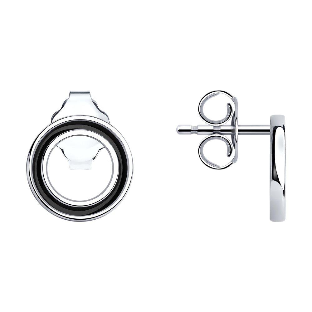 Серьги из серебра с эмалью - видео на модели