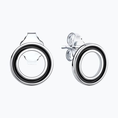 Серьги из серебра с эмалью из серебро — вид 2