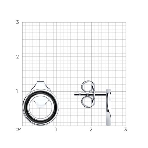 Серьги из серебра с эмалью из серебро — вид 4