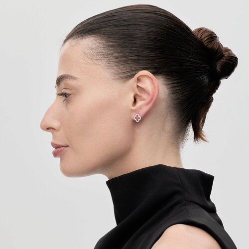 Серьги из серебра с фианитами из серебро — вид 4