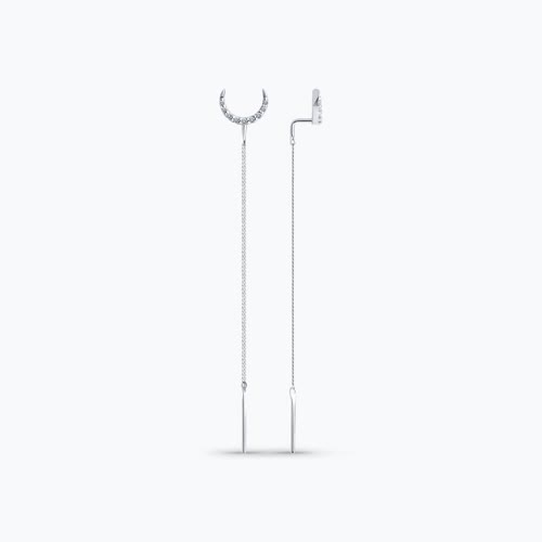 Серьги из серебра с фианитами - видео на модели