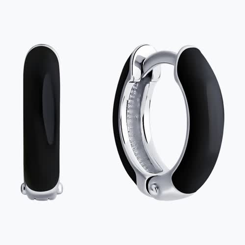 Серьги из серебра с эмалью из серебро — вид 2