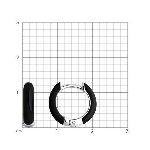 Серьги из серебра с эмалью из серебро — вид 4