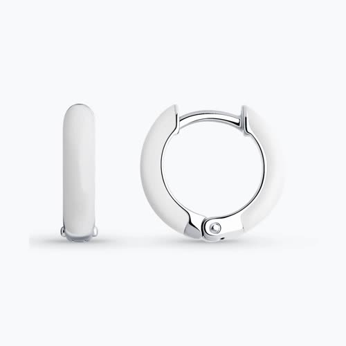 Серьги из серебра с эмалью - видео на модели