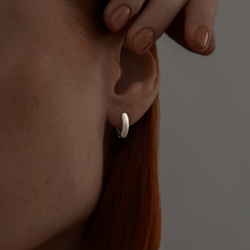 Серьги из серебра с эмалью из серебро — вид 3