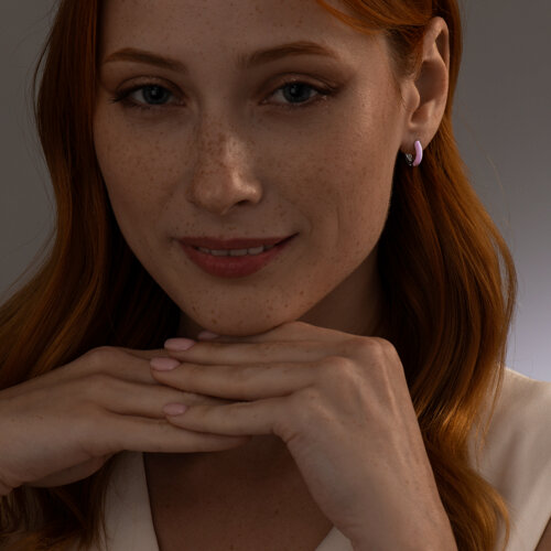 Серьги из серебра с эмалью из серебро — вид 4