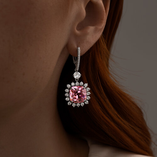 Серьги из серебра с фианитами из серебро — вид 3